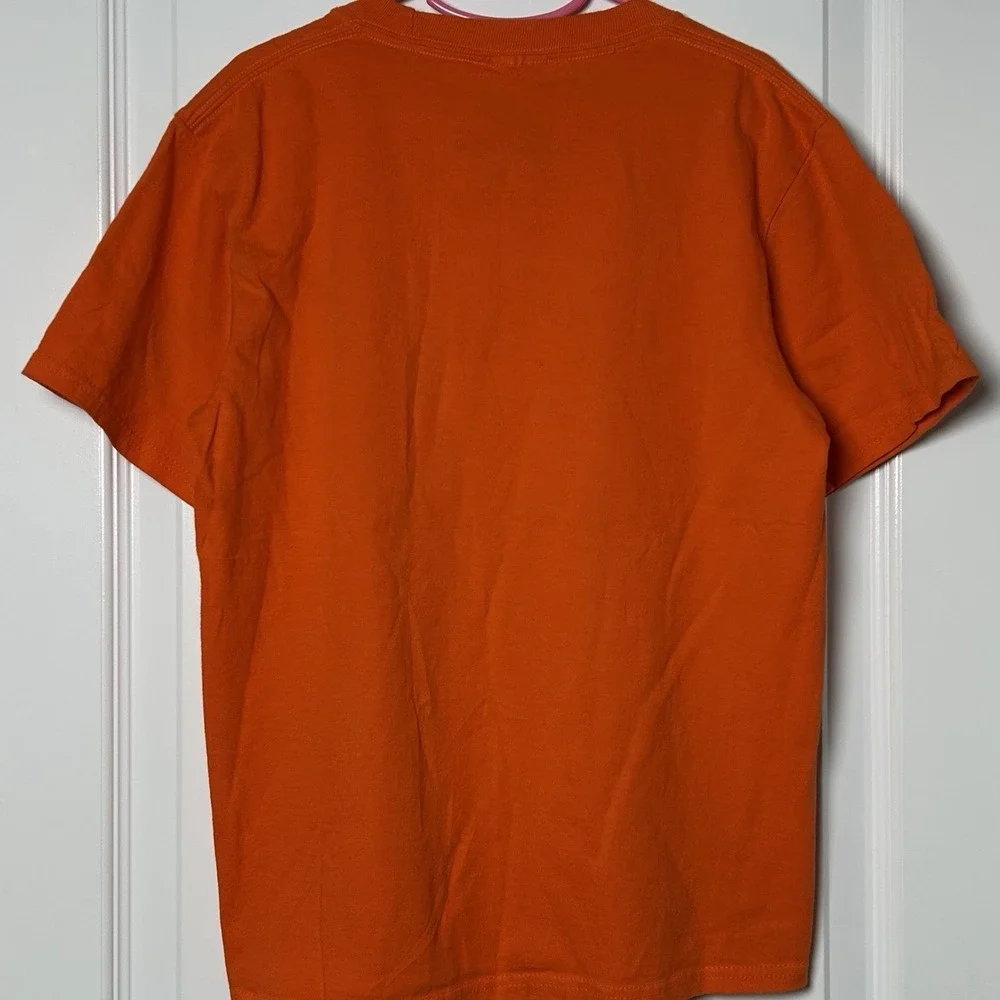 Planet Hollywood Orlando‎ Vintage Y2K Orange Halloween Skeleton Graphic T-Shirt